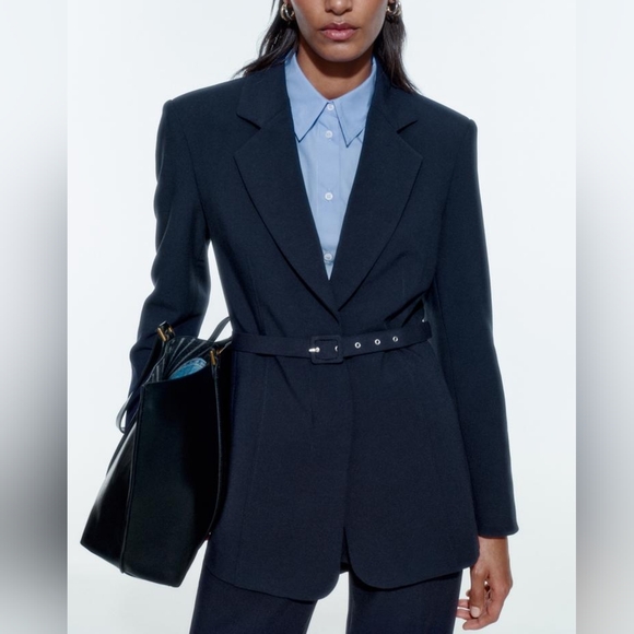 Zara Jackets & Blazers - Zara Belted Fitted Blazer NWT
